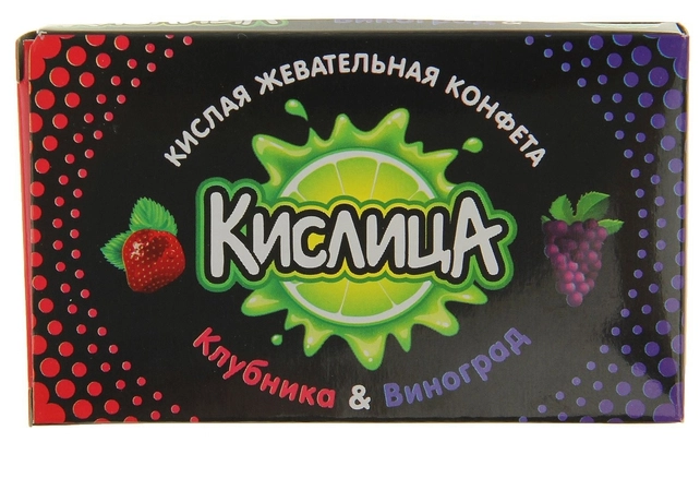 Конфета жевательная КИСЛИЦА черника, арбуз, клубника и виноград 18 г