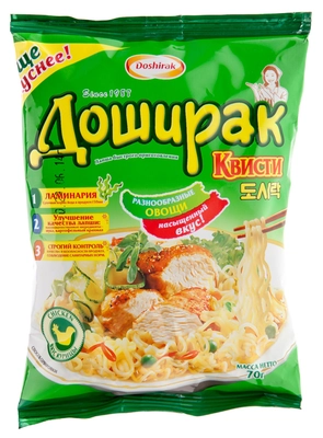 Лапша ДОШИРАК "Квисти" со вкусом курицы быстрого приготовления 70 г
