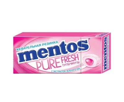 Жевательная резинка MENTOS Pure fresh тутти-фрутти без сахара 15 г