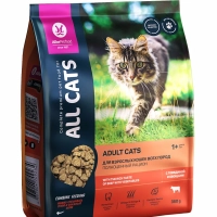 Корм сухой для взрослых кошек ALL CATS с говядиной 350 г