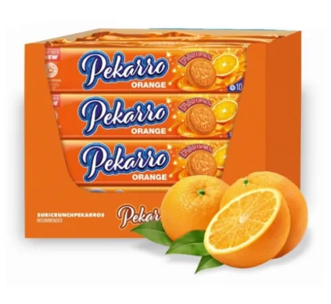 Печенье МОРОЗОВ "Pekarro orange" сахарное  с апельсиновой начинкой и взрывной карамелью 95 г