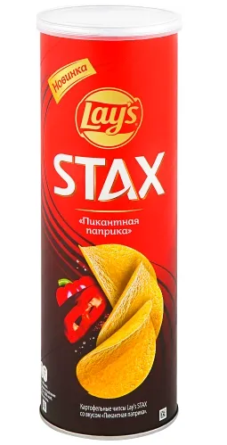 Чипсы LAYS "Stax" пикантная паприка 140 г