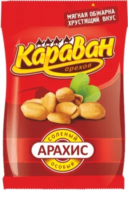 Арахис КАРАВАН ОРЕХОВ Премиум жареный соленый 90 г