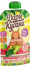 Пюре фруктовое ДАРЫ КУБАНИ витаминный салатик 90 г