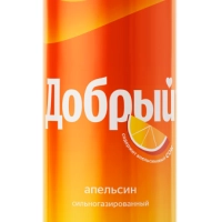 Напиток ДОБРЫЙ со вкусом апельсина газированный 0,33 л жестяная банка