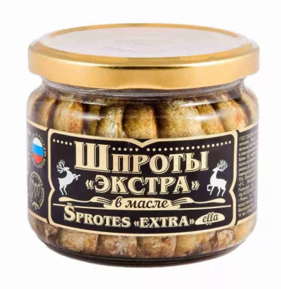 Шпроты ВКУСНЫЕ КОНСЕРВЫ "Экстра" в масле 250 г