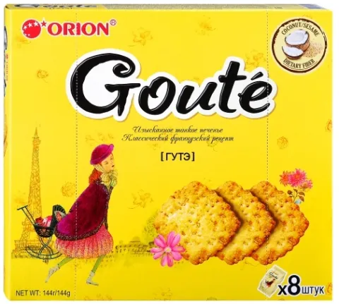 Печенье ORION "Goute" затяжное 144 г