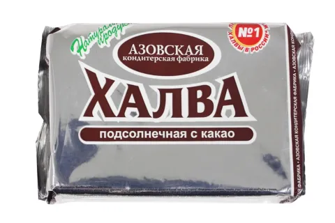Халва подсолнечная с какао 350 г Азовская КФ