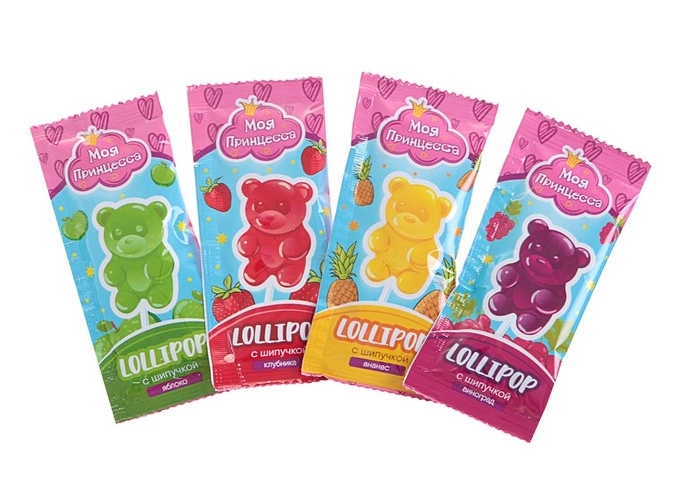 Карамель МОЯ ПРИНЦЕССА "Lollipop" с шипучкой с фруктовыми вкусами на палочке 5.5 г