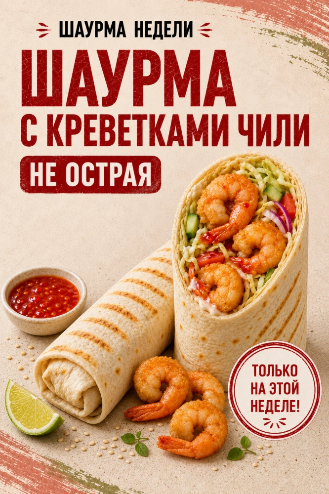 Шаурма с креветкой