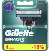 Кассета сменная GILLETTE "Mach3" 4 шт
