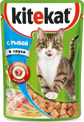 KITEKAT с рыбой в соусе 85 г