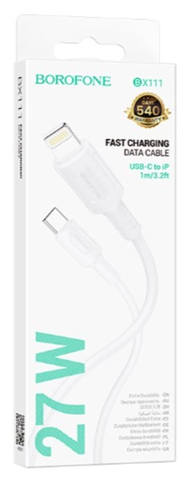 Кабель BOROFONE BX111 Type-C - Lightning 8pin белый 1 м