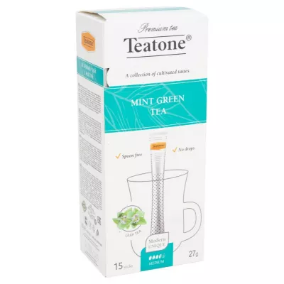 Чай зеленый TEATONE "Mint" 15х1,8г