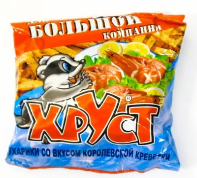 Сухарики ХРУСТ ржано-пшеничные королевская креветка 40 г