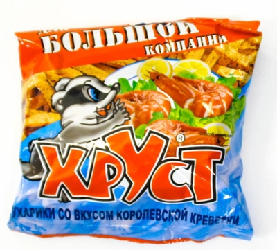 Сухарики ХРУСТ ржано-пшеничные королевская креветка 40 г