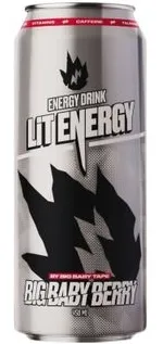 Напиток энергетический LIT ENERGY "Raspberry" со вкусом малины 0.45 л