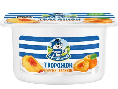 Творожок ПРОСТОКВАШИНО с персиком и абрикосом 110 г 3.6%