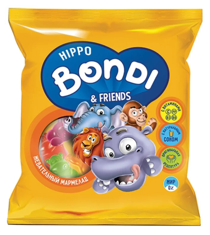 Мармелад жевательный HIPPO BONDI & FRIENDS c витаминами 70 г