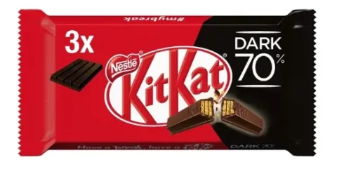 Батончик NESTLE "KitKat Dark chocolate" темный шоколад с хрустящей вафлей 41.5 г