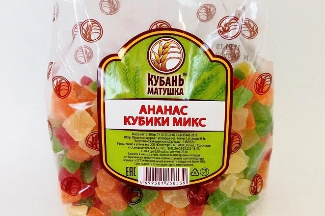 Ананасы цукаты 300гр Кубань матушка Ананасы цукаты 300гр Кубань матушка