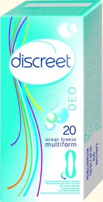 Прокладки гигиенические DISCREET "Deo Waterlily multiform" ежедневные 20 шт