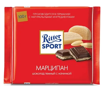 Шоколад RITTER SPORT темный с марципаном 100 г