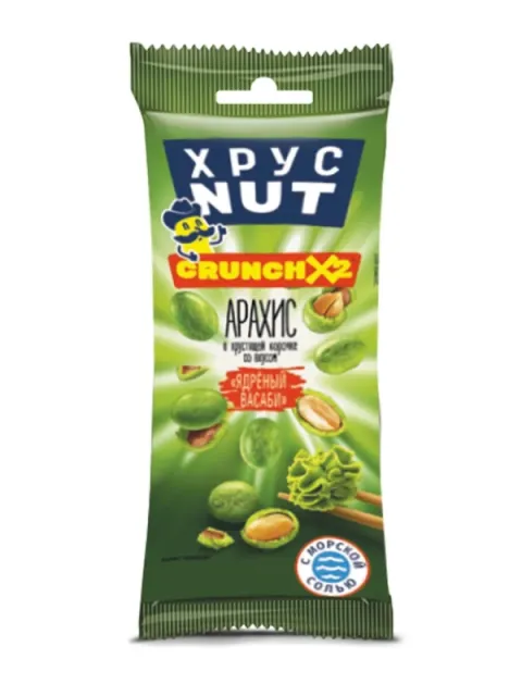 Арахис ХРУСNUT в корочке васаби 60 г Арахис ХРУСNUT в корочке васаби 60 г