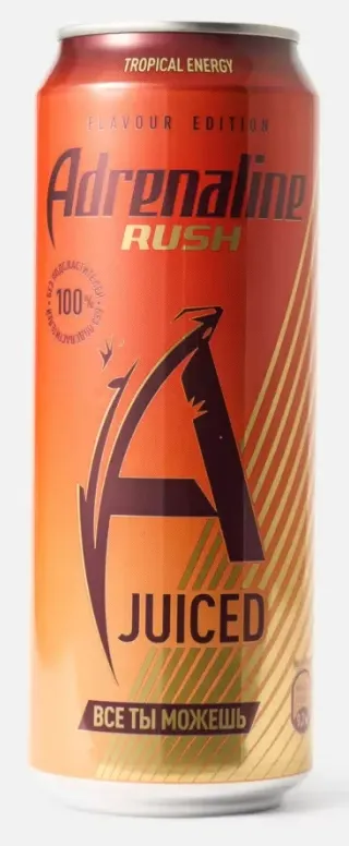 Напиток энергетический ADRENALINE RUSH Tropical Energy 0.449 л