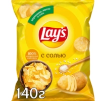Чипсы LAY'S из натурального картофеля с солью 140 г