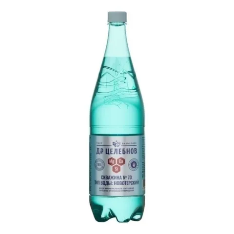 Вода минеральная Д.Р. Целебнов газированная лечебно-столовая 1,5 л