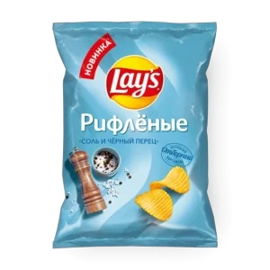 Чипсы LAYS "Соль и черный перец" рифленые 70 г