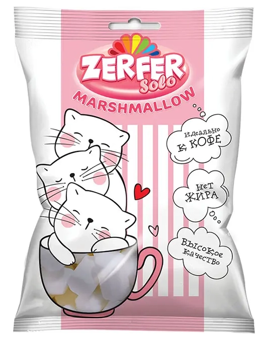 Маршмеллоу ZERFER &laquo;Solo&raquo; сливочный 65 г