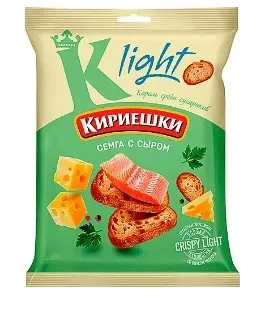 Сухарики КИРИЕШКИ "Light" семга с сыром 80 г