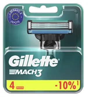 Кассета сменная GILLETTE Кассета сменная GILLETTE "Mach3" 4 шт.