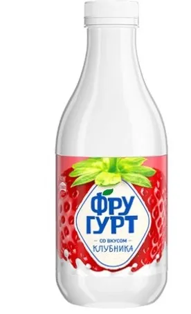Напиток кисломолочный ФРУГУРТ со вкусом клубники 930 г 1%