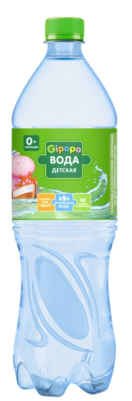Вода питьевая GIPOPO "Черноголовская для детей" негазированная 1,5 л