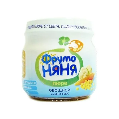 ФрутоНяня Пюре овощной салатик 5+ мес. бан. 80г
