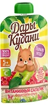 Пюре фруктовое ДАРЫ КУБАНИ витаминный салатик 90 г