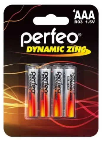 Элемент питания Perfeo Dynamic Zinc AAA R03/4BL блистер (упаковка 4шт)