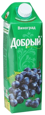 Нектар ДОБРЫЙ виноград 1 л Нектар ДОБРЫЙ виноград 1 л