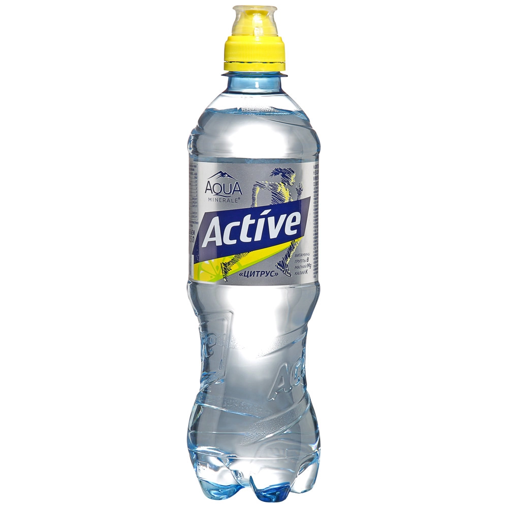 Напиток AQUA MINERALE "Active" со вкусом цитруса негазированный 0,6 л