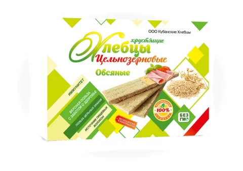 Хлебцы хрустящие "Кубанские хлебцы" цельнозерновые овсяные