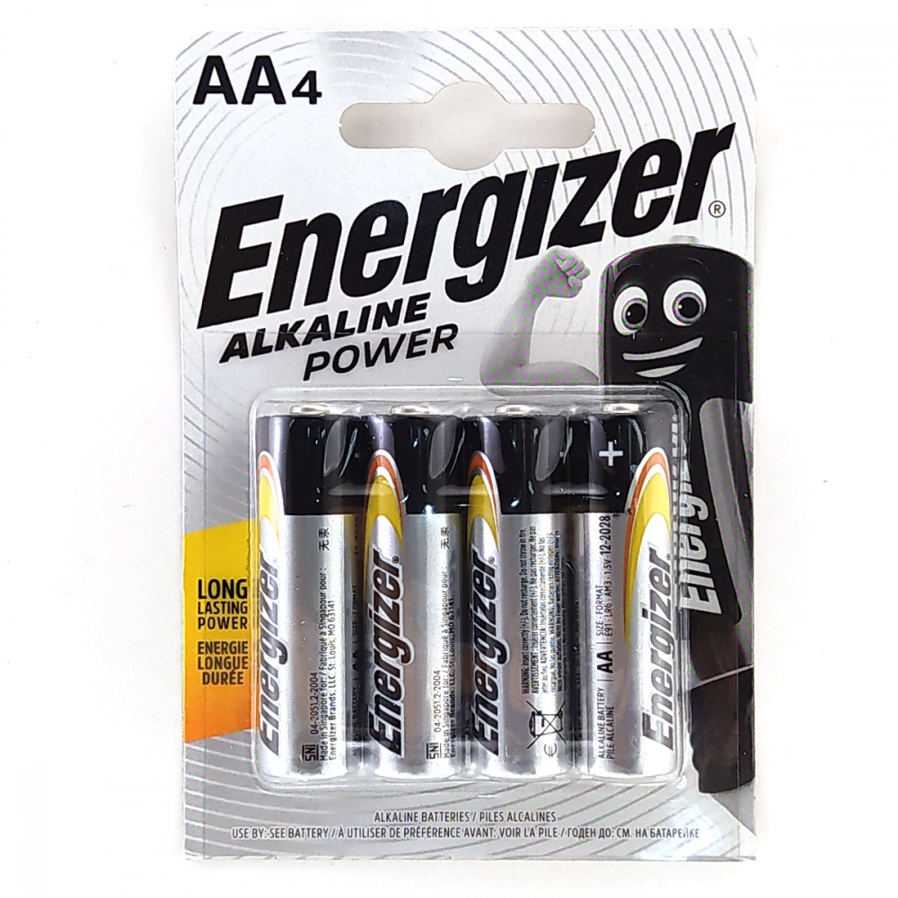 Батарейки ENERGIZER AA пальчиковые 4 шт