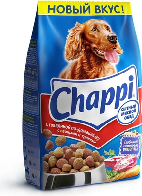 Корм для собак CHAPPI "Сытный мясной обед" по-домашнему с говядиной 2,5 кг