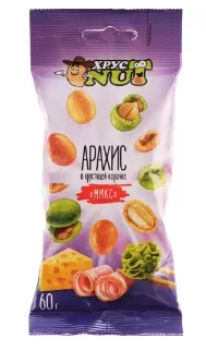 Арахис ХРУСТ NUT в хрустящей корочке Микс 60 г