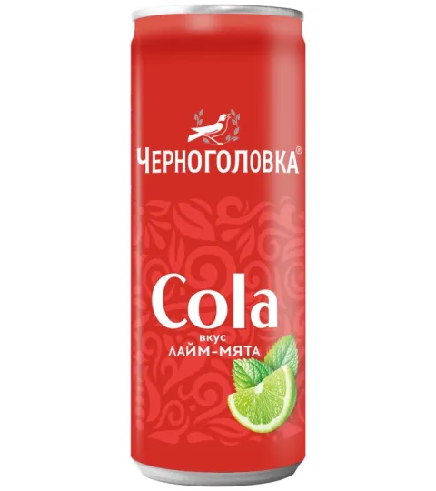 Лимонад ЧЕРНОГОЛОВКА "Кола Лайм-Мята" газированный 330 мл
