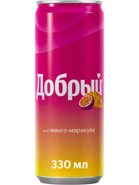 Напиток ДОБРЫЙ "Манго-маракуйя" сильногазированный 0.33 л