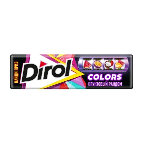 Жевательная резинка DIROL "Colors. Фруктовый рандом" без сахара 13.6 г
