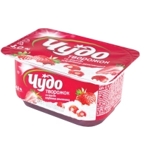 Творожный продукт ЧУДО "Воздушный" творожок клубника-земляника 100 г 4%
